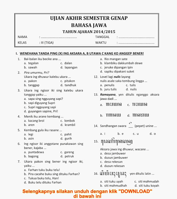 15 Contoh Soal Pilihan Ganda Materi Drama Kelas 11 Semester 1 yang Sering Muncul di Ujian