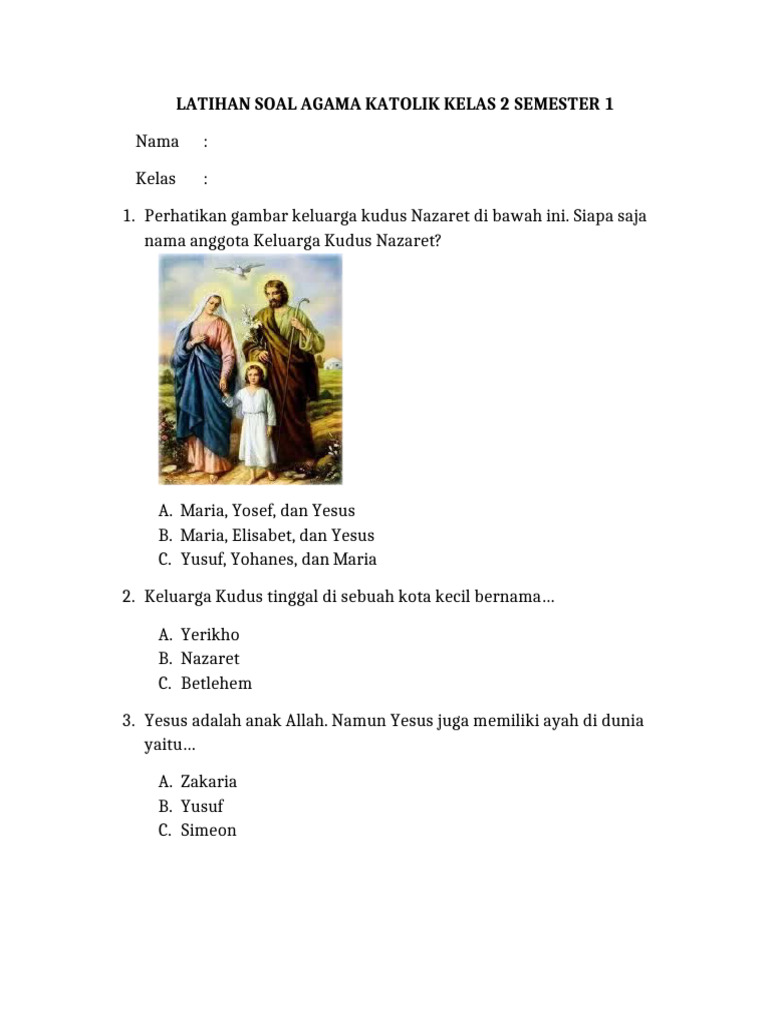 15 Soal Agama Katolik Kelas XII Semester 2 Kerukunan Umat Beragama Terbukti Akurat