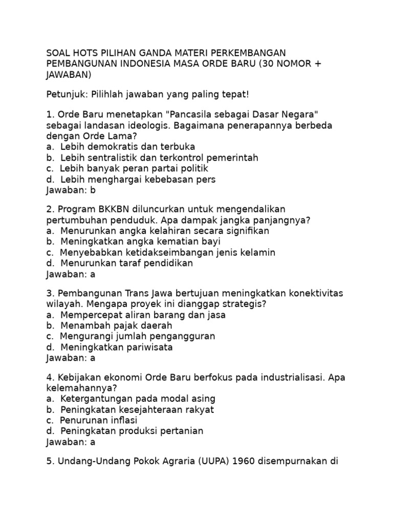 5 Contoh Soal HOTS Pilihan Ganda Ekonomi Kelas X Semester 2 yang Wajib Kamu Kuasai di Tahun 2026