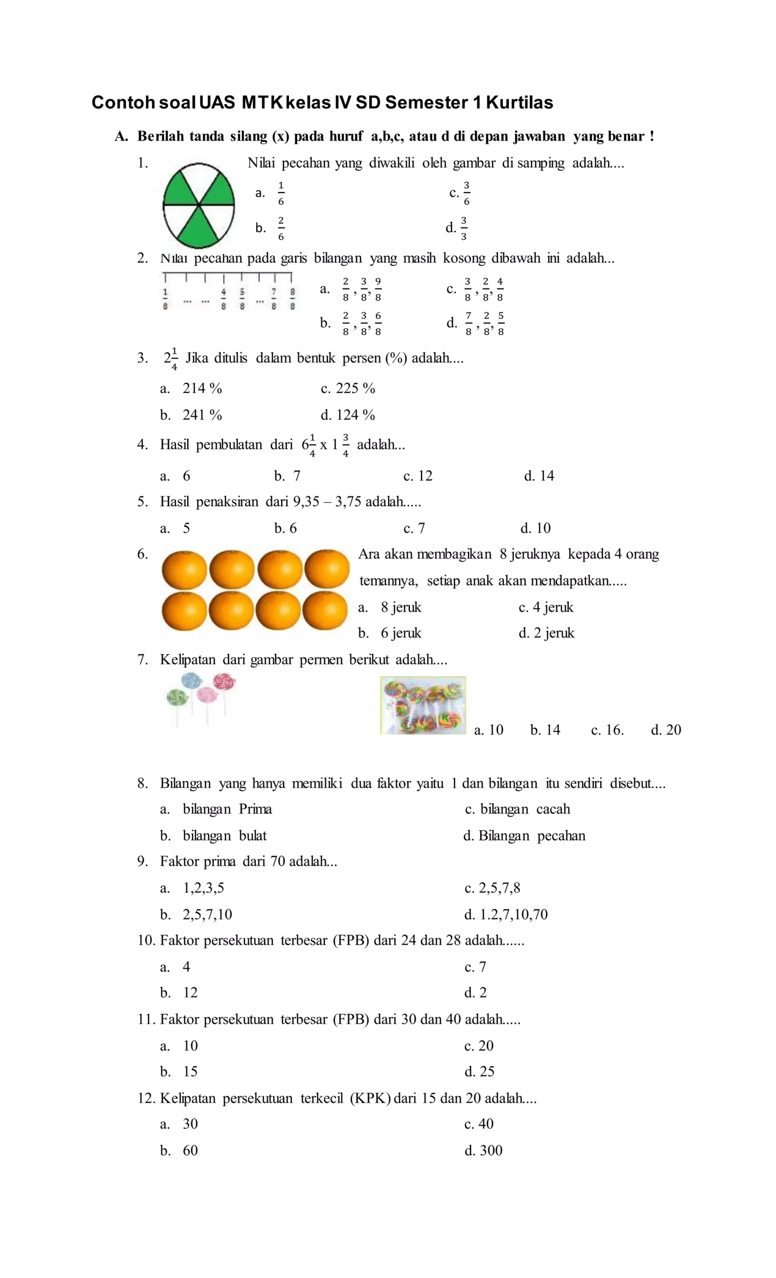 5 Latihan Soal UAS Matematika Kelas 4 yang Sering Muncul dan Wajib Kamu Kuasai Sebelum Ujian