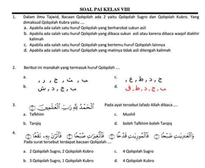 7 Contoh Soal Agama Islam Kelas 8 SD Semester 1 PTS yang Bikin Nilai Naik Seketika
