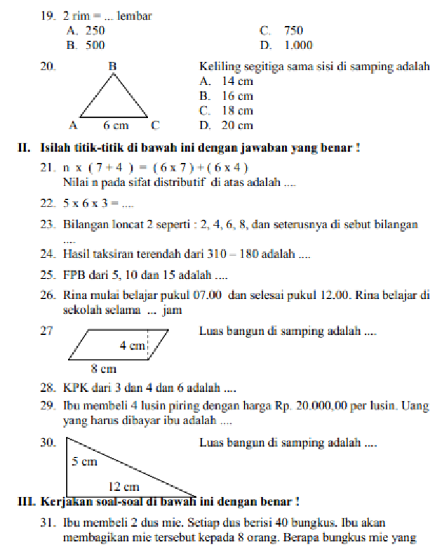 7 Contoh Soal HOTS Matematika Kelas 4 Semester 2 dan Penyelesaiannya yang Wajib Dikuasai Tahun 2026