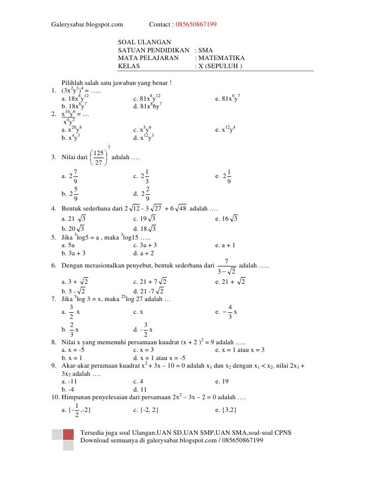 7 Rahasia Cara Cepat Mengerjakan Soal Matematika Kelas 10 Semester 2 yang Terbukti Efektif