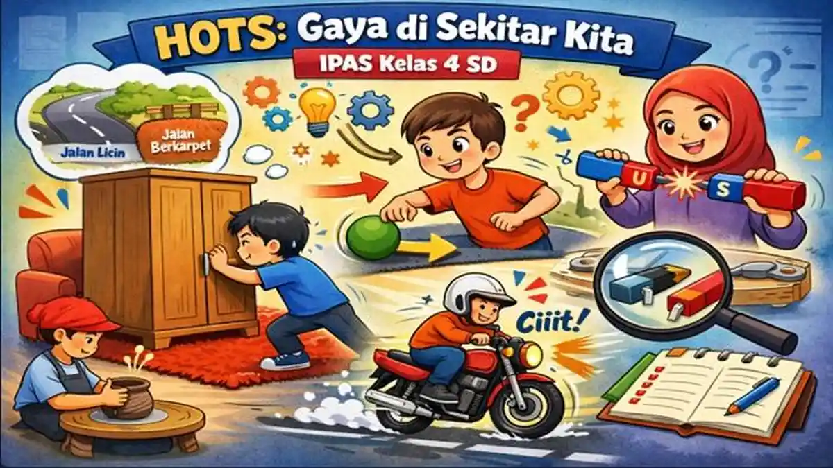 Contoh Soal HOTS IPAS Kelas 4 SD Materi Bab 2 Gaya di Sekitar Kita