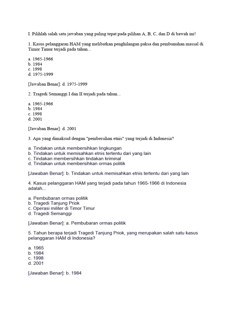 Contoh Soal Pilihan Ganda PKN Kelas XI Bab 1 yang Wajib Kamu Kuasai Sebelum Ulangan 2026