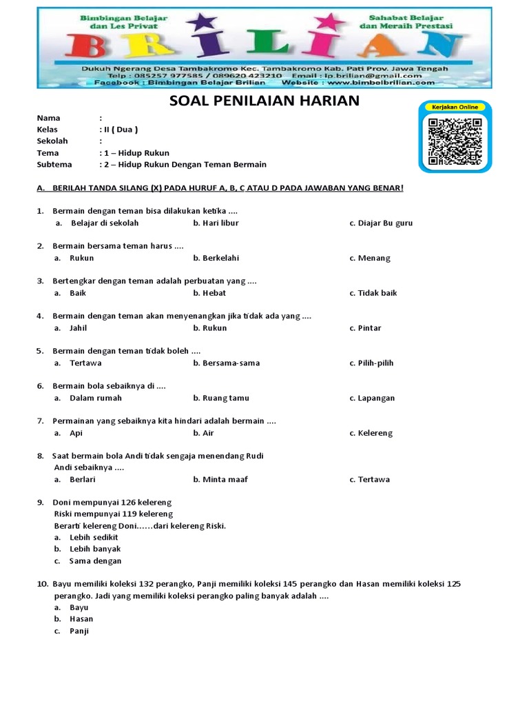 Terungkap 7 Rahasia Butir Soal K13 Kelas 2 yang Membantu Anak Sukses di Tahun 2026