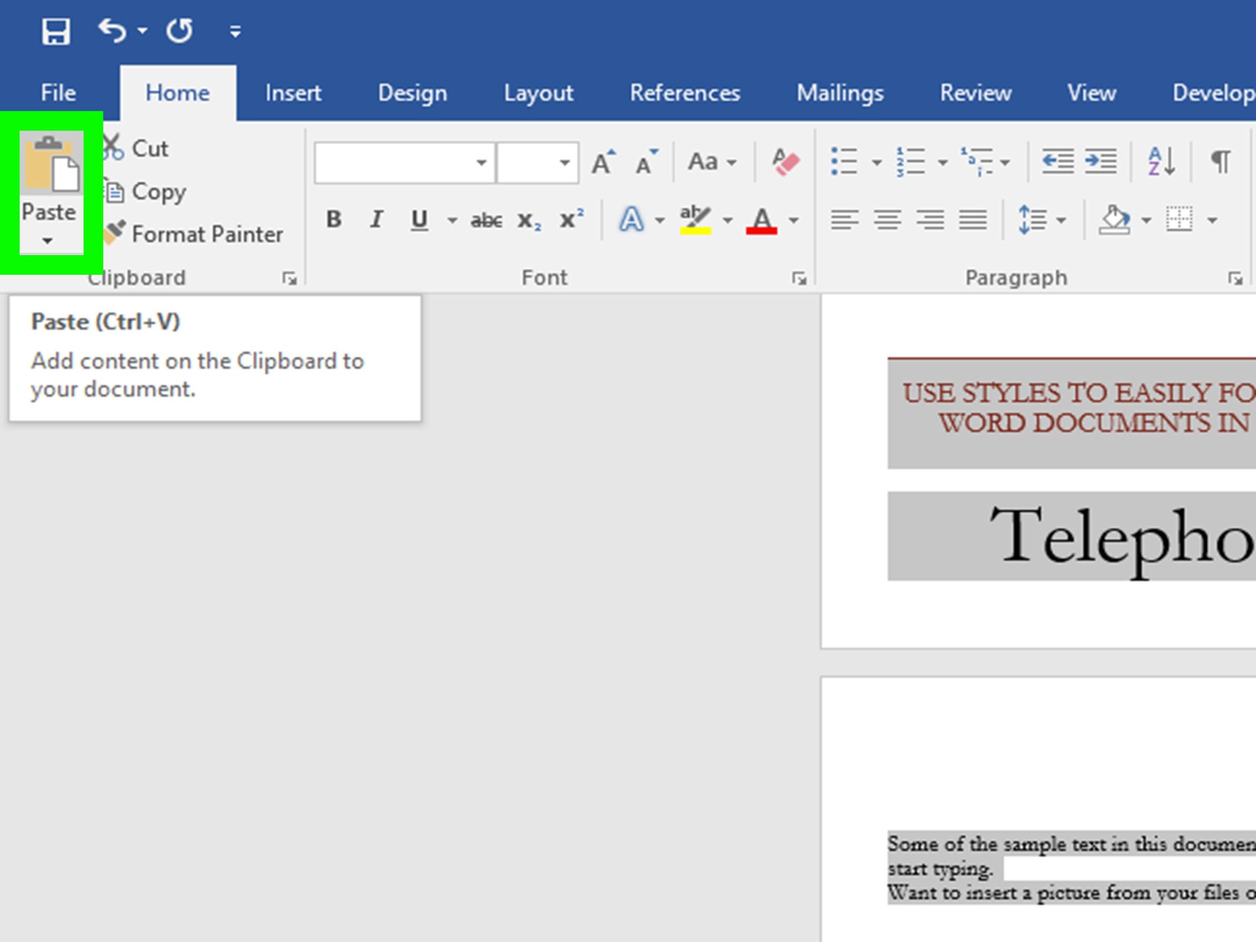 copy paste word agar tidak berubah office 2016